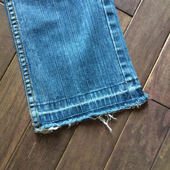 Guess Premium Distressed Bottom Boot Cut Jeans - Picture 3 of 8